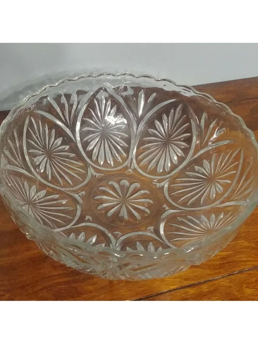 Vintage Glass Bowl with textured design